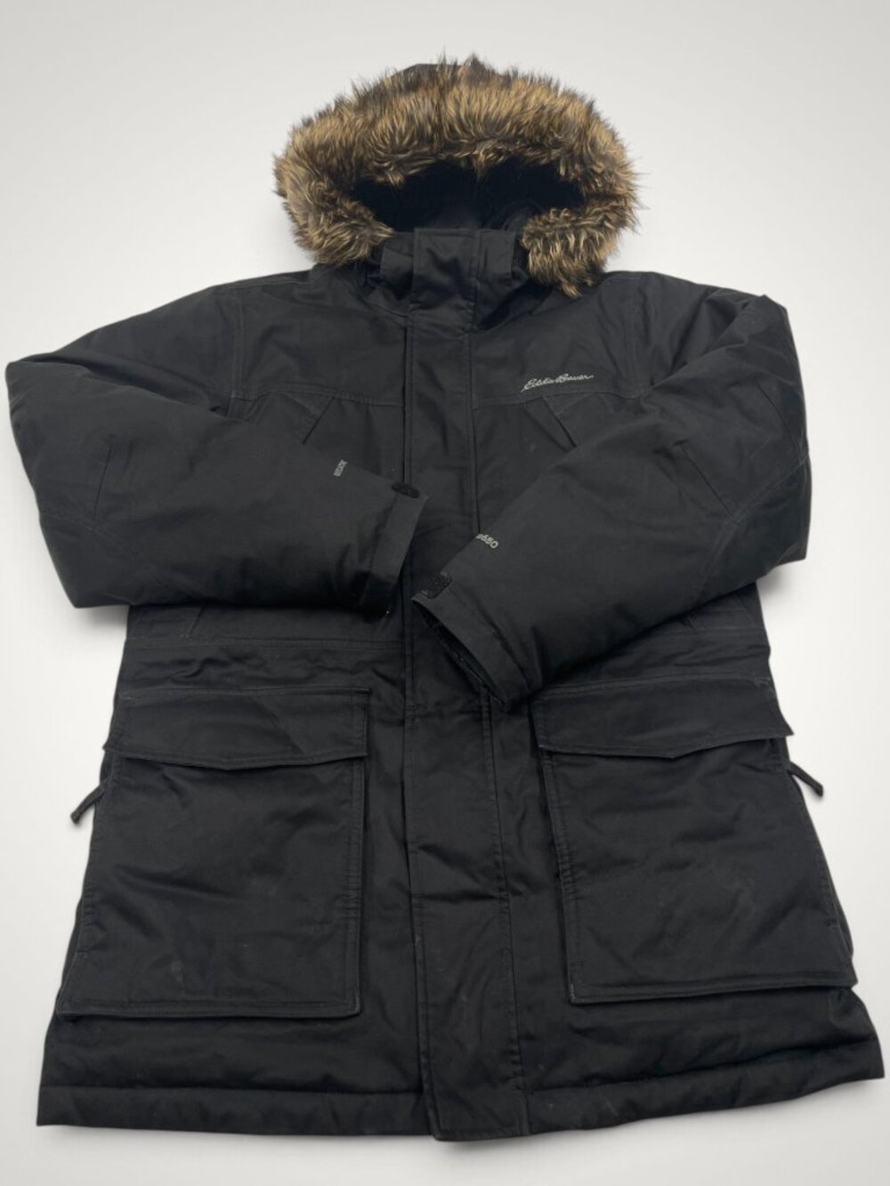EDDIE BAUER Superior Down Parka WeatherEdge 650 Hooded Jacket Coat Men's M